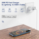 20W USB-C Power Adapter with USB-C to Lightning Cable – Fast Charging for iPhone and iPad