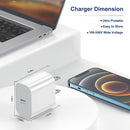 20W USB-C Power Adapter with USB-C to Lightning Cable – Fast Charging for iPhone and iPad