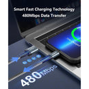 6ft Braided Lightning Cable for iPhone, iPad, iPod – Durable Sync and Charge Cable with Aluminum Connectors