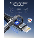 6ft Braided Lightning Cable for iPhone, iPad, iPod – Durable Sync and Charge Cable with Aluminum Connectors