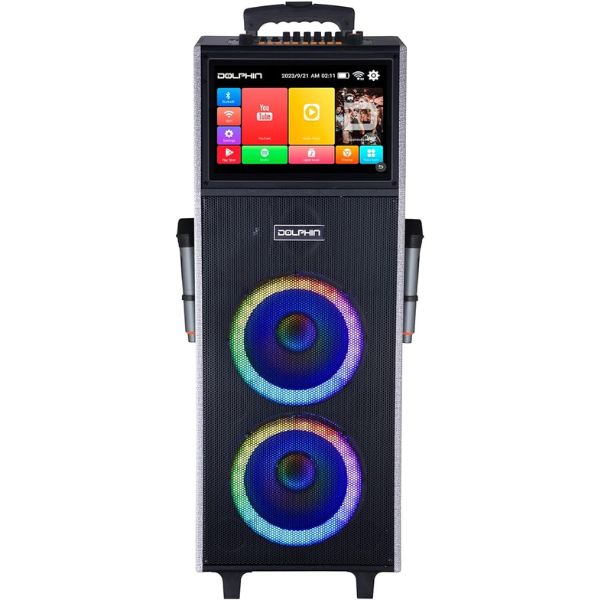 Dolphin KB Rechargeable Karaoke Speaker with Touch Screen Tablet