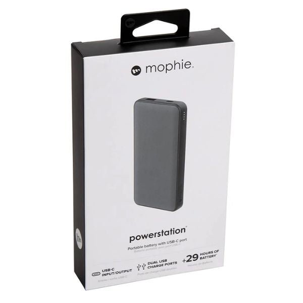 Mophie Powerstation 8000mAh Portable Power Bank for Smartphones and Tablets, Dual USB-A USB-C Ports