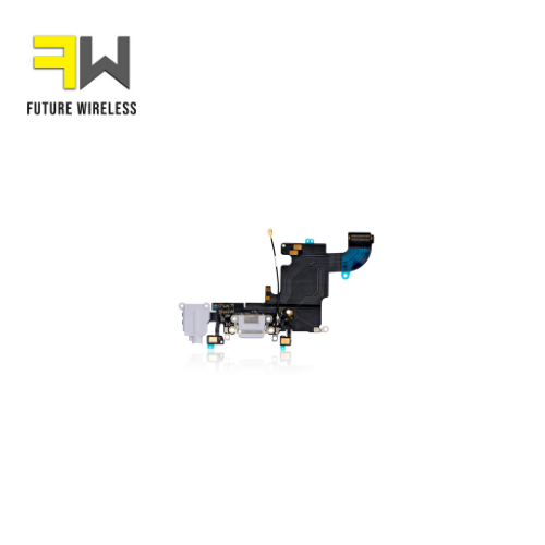 CHARGING PORT FLEX CABLE COMPATIBLE FOR IPHONE 6S (PREMIUM) (SILVER)