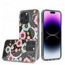 iPhone 14/ 14 Pro/ 14 Pro Max Rubber Flower Design Magsafe Case