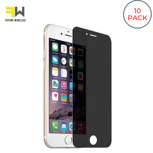 iPhone 6 / 6S / 7 / 8 Premium PRIVACY Tempered Glass - Pack of 10