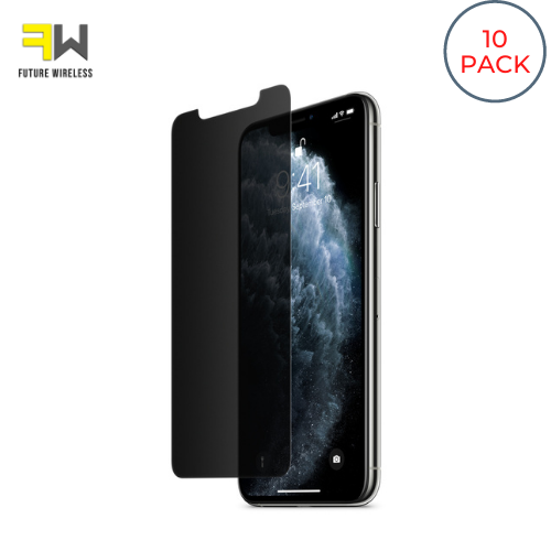 iPhone X / XS / 11 Pro Premium PRIVACY Tempered Glass - Pack of 10